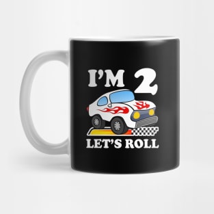 Kids Birthday Boy 2 Two Race Car Mug